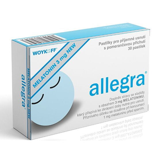 Woykoff Melatonín Allegra 3 mg NEW 30 pastiliek
