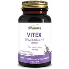HerbaMedica Vitex - Drmek obyčajný 500 mg - 60 piluliek