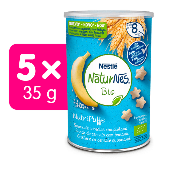 Nestlé NATURNES BIO NutriPuffs Banán 5x 35 g