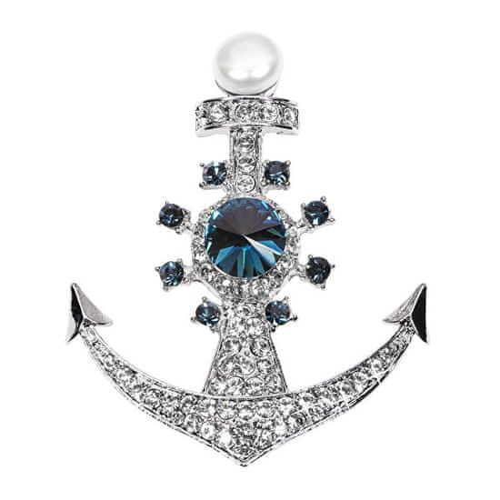 JwL Luxury Pearls Nádherná perlová brošňa kotva 2v1 JL0513