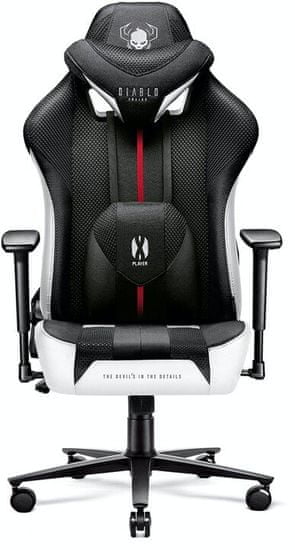 Diablo Chairs X-Player 2.0, čierna/biela (5902560337754)