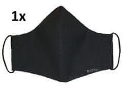 KATCH Katch Pánska ručne šitá rúška - čierna, dvojvrstvová bavlnená (1ks)