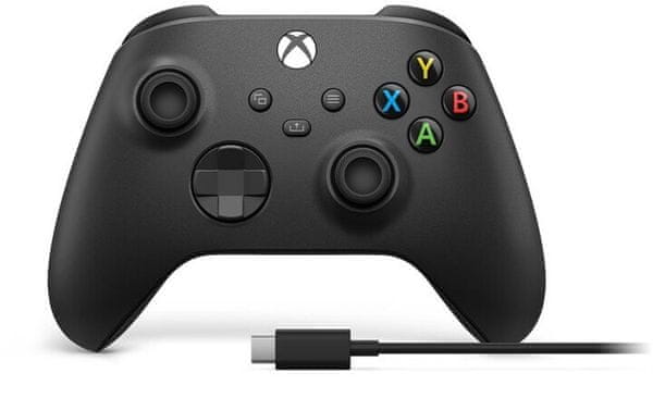  Microsoft Xbox Wireless Controller + kábel pre Windows, čierna (1V8-00002) vibrácie ergonómia design
