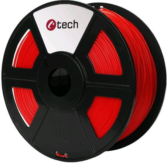 C-Tech tlačiarenská struna, PETG, 1,75mm, 1kg, červená (3DF-PETG1.75-R)
