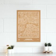 Decor By Glassor Nástenná korková mapa – Londýn L