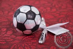 Decor By Glassor Sklenená dekorácia futbalová lopta
