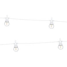 Decor By Glassor Biela svetelná reťaz so žiarovkami
