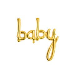 Decor By Glassor Nafukovací balónik „Baby“ zlatý