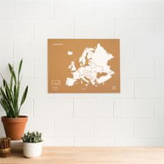 Decor By Glassor Korková nástenka – mapa Európy L