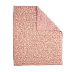 Decor By Glassor Ružová deka prešívaná so vzorom zlatých konfiet
