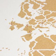 Decor By Glassor Súprava špendlíkov na korkové mapy zlatoružová.
