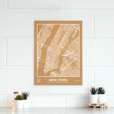 Decor By Glassor Nástenná korková mapa – New York L