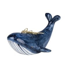 Decor By Glassor Magnetický stojanček na sponky modrá veľryba