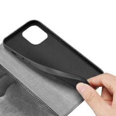 Dux Ducis Kado knižkové kožené puzdro na iPhone 12 Pro Max, čierne