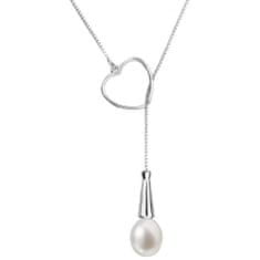 Evolution Group Strieborný náhrdelník s pravou perlou Pavona 22026.1