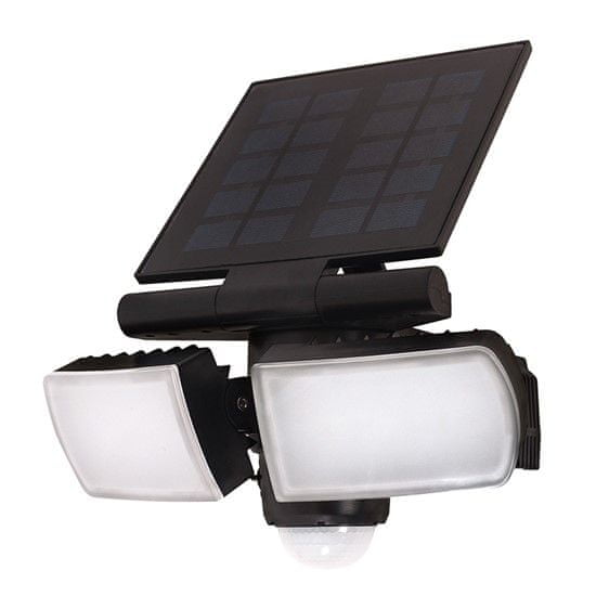 Solight LED solárne osvetlenie so senzorom, 8 W, 600 lm, Li-on, čierna