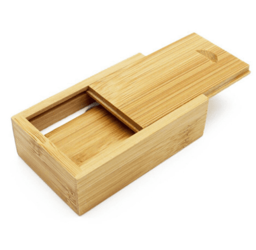 CTRL+C Sada: drevený USB hranol a drevený malý box, bambus CARBON