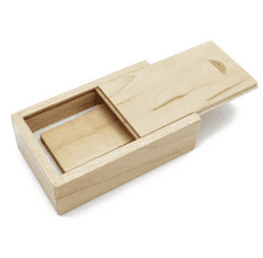 CTRL+C Sada: drevený USB hranol a drevený malý box, javor, 64 GB, USB 2.0