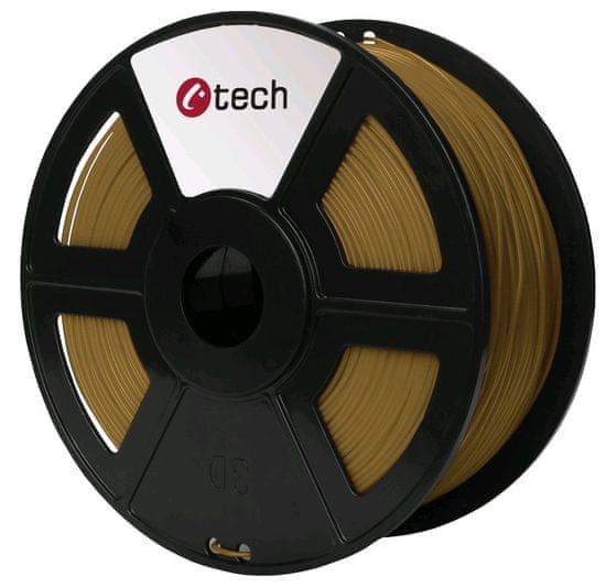 C-Tech tlačová struna, PLA, 1,75mm, 1kg, hnedá (3DF-PLA1.75-BR)