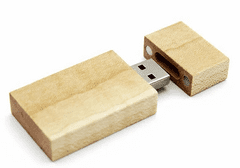 Drevený USB hranol, javor, 8 GB, USB 2.0