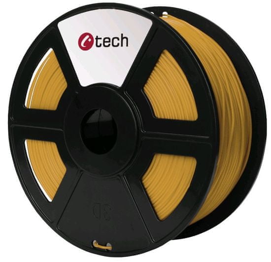 C-Tech tlačová struna, PLA, 1,75mm, 1kg, zlatá (3DF-PLA1.75-GL)