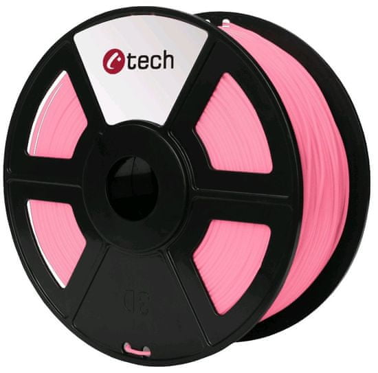 C-Tech tlačová struna, PLA, 1,75mm, 1kg, ružová (3DF-PLA1.75-P)