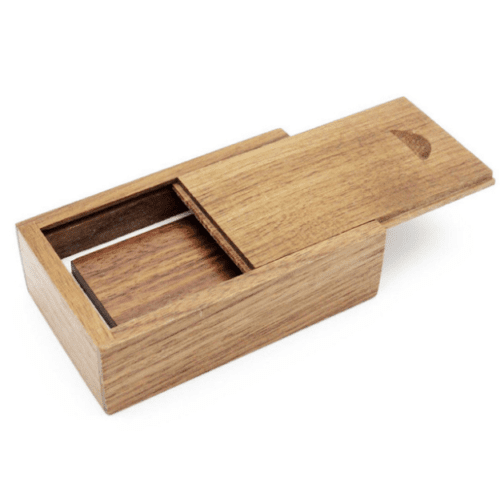 CTRL+C Sada: drevený USB hranol a drevený malý box, orech