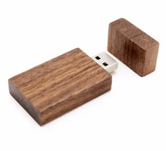 CTRL+C Drevený USB hranol, orech, 16 GB, USB 2.0