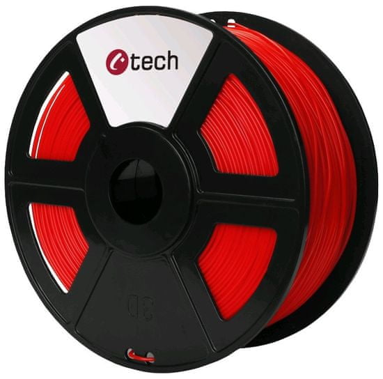 C-Tech tlačová struna, PLA, 1,75mm, 1kg, červená (3DF-PLA1.75-R)