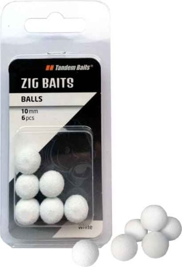 Tandem Baits Balls nástraha 10mm/6ks fluo biela