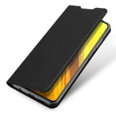 Dux Ducis Skin Pro knižkové kožené puzdro na Xiaomi Poco X3 NFC / X3 Pro, čierne