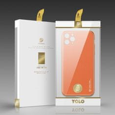 Dux Ducis Yolo kožený kryt na iPhone 11 Pro Max, oranžový