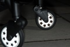 Pogu Reflexné nálepky na kolesá kočíka, Hviezdy, set - 4ks