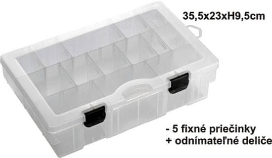 Sports Krabička rybárska BOX 35,5x23x9,5cm/5x pevná priehradka