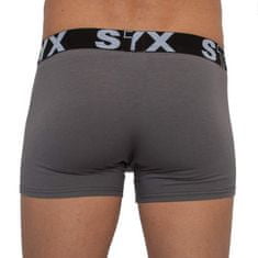 Styx Pánske boxerky športová guma nadrozmer tmavo sivé (R1063) - veľkosť XXXL