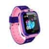 SmartWatch QS12 LBS, smart hodinky pre deti, ružové