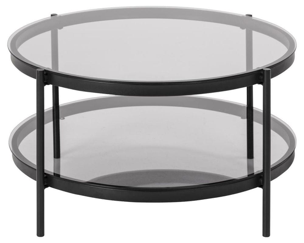 Fernity Sklenený stolík Bayonne / čierny stôl