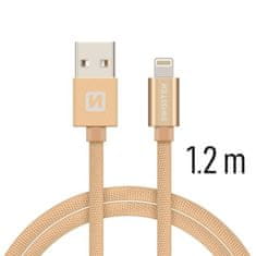 SWISSTEN USB/Lightning 1.2m, zlatý