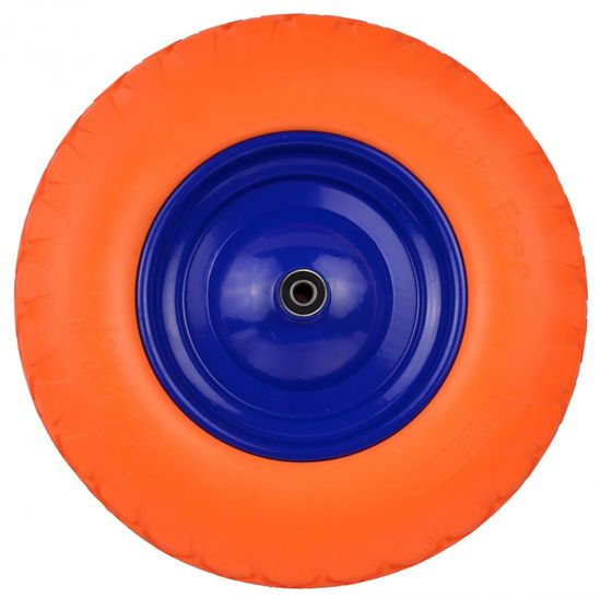 GEKO Polyuretánové plné koleso otvor 12 mm priemer 39 cm šírka 9_5 cm oranžové