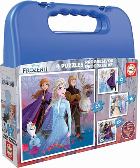 EDUCA Puzzle v kufríku Frozen II (12, 16, 20, 25 dielikov)