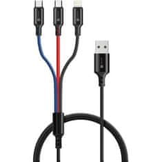 Connect IT Wirez 3in1 USB-C & Micro USB & Lightning, 1,2 m CCA-2051-BK