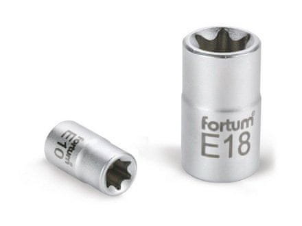 Fortum Hlavica nástrčná (4700704) hlavice nástrčná vnitřní TORX, 1/2&quot;, E 22, L 38mm, 61CrV5