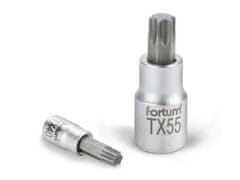 Fortum Hlavica zástrčná (4700721) hlavice zástrčná TORX, 1/2&quot;, TX 25, L 55mm, CrV/S2