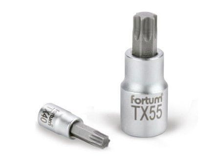 Fortum Hlavica zástrčná (4700722) hlavice zástrčná TORX, 1/2&quot;, TX 27, L 55mm, CrV/S2