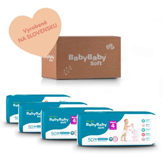 BabyBaby Soft MESAČNÉ BALENIE MAXI 4 (200ks)