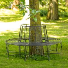 tectake Kruhová záhradná lavička okolo stromu Enyd - antracit