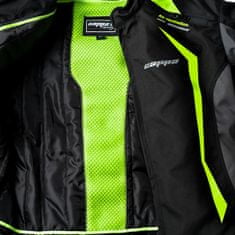 Cappa Racing Bunda moto AREZZO textilná čierna/zelená L