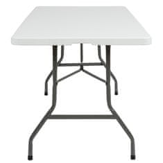 tectake Záhradný stôl skladací biely 183x76x74cm - biela