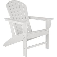 tectake Záhradná stolička - biela/biela