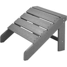 tectake Záhradná stolička s podnožkou - svetlo šedá